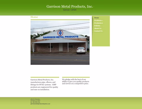 Garrison-Metal-Products Homepage 1440px