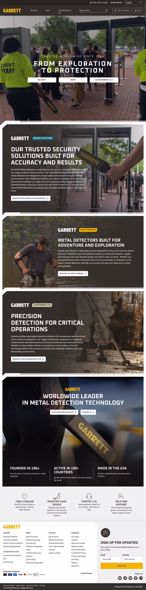 Garrett-Metal-Detectors Homepage 1440px