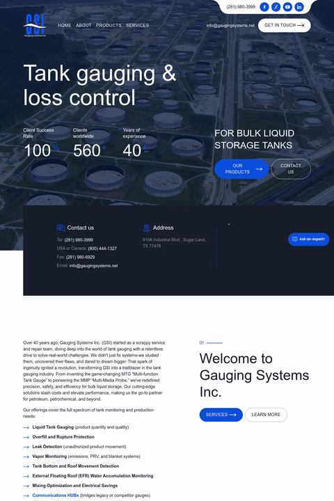 Gauging-Systems-Inc Homepage 1440px