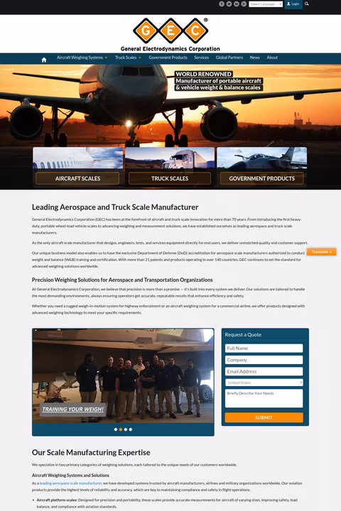General-Electrodynamics-Corporation Homepage 1440px