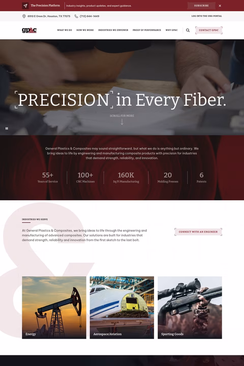 General-Plastics-Composites Homepage 1440px