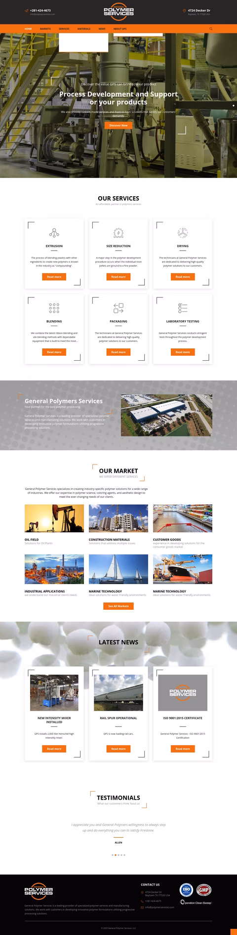 General-Polymer-Services Homepage 1440px