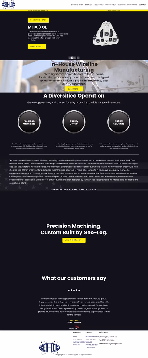 Geolog-Inc Homepage 1440px