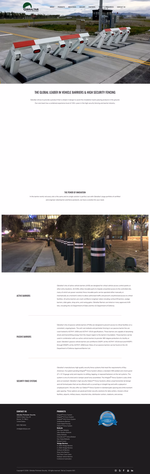 Gibraltar-Perimeter-Security Homepage 1440px