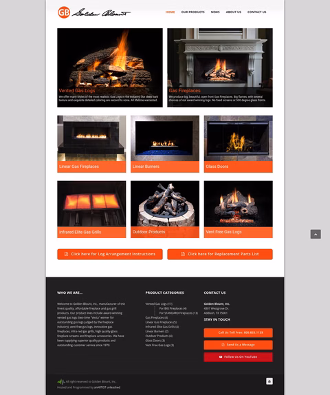 Golden-Blount Homepage 1440px