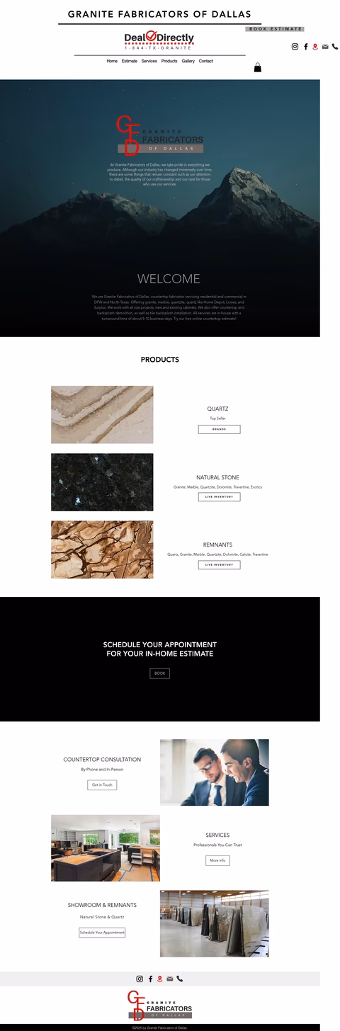 Granite-Fabricators-Of-Dallas Homepage 1440px