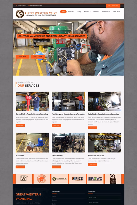 Great-Western-Valve Homepage 1440px