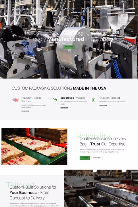 Greenway-Plastics Homepage 1440px