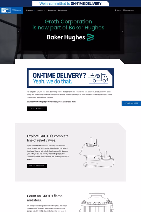 Groth-Corporation Homepage 1440px