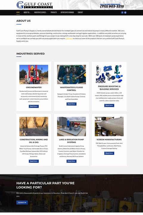 Gulf-Coast-Pump-Supply Homepage 1440px