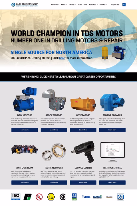 Gulf-Electroquip Homepage 1440px