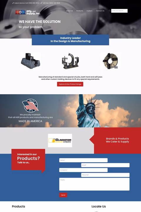 H-R-Manufacturing-Supply Homepage 1440px