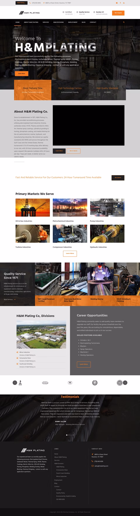 H-M-Plating Homepage 1440px
