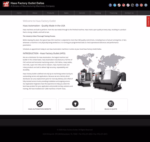 Haas-Factory-Outlet Homepage 1440px