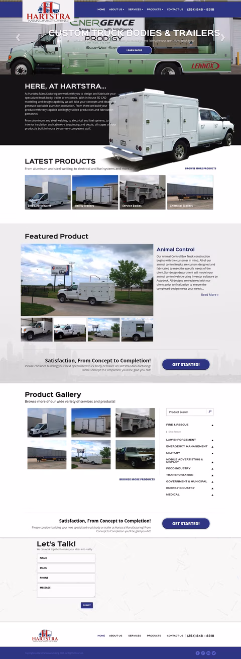 Hartstra-Manufacturing Homepage 1440px