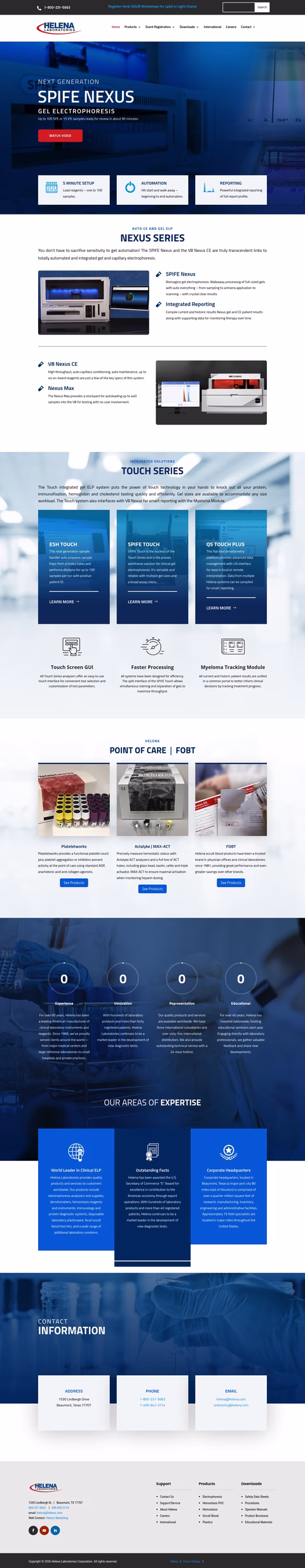 Helena-Laboratories Homepage 1440px