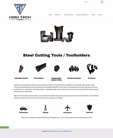 High-Tech-Tool Homepage 1440px