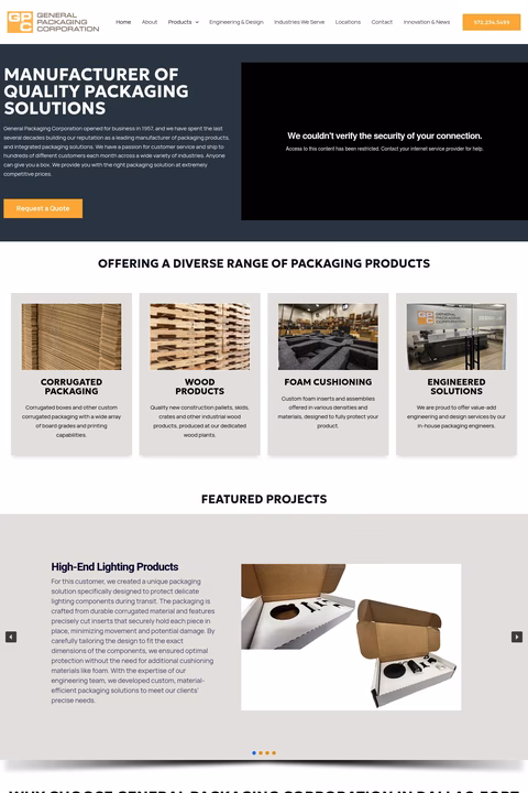 General-Packaging-Corporation Homepage 1440px