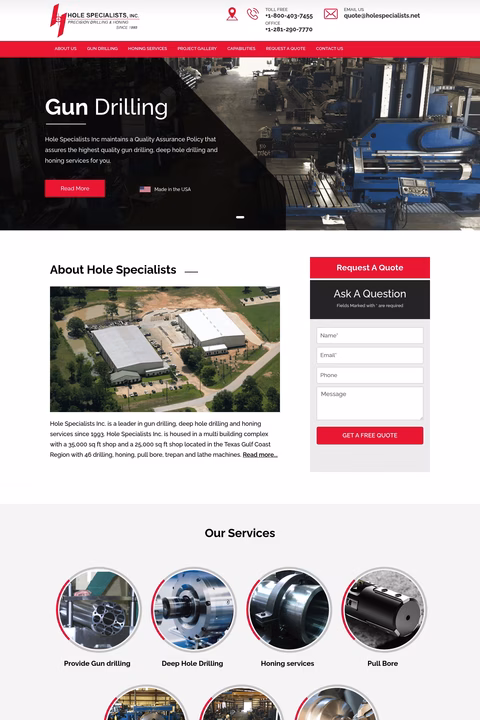 Hole-Specialists Homepage 1440px