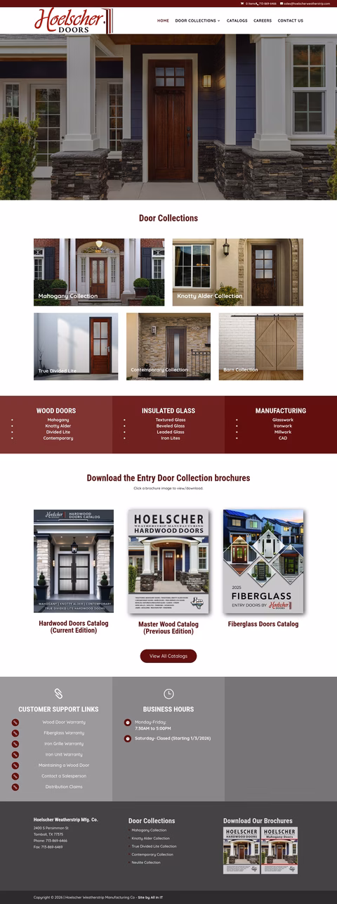 Hoelscher-Doors Homepage 1440px