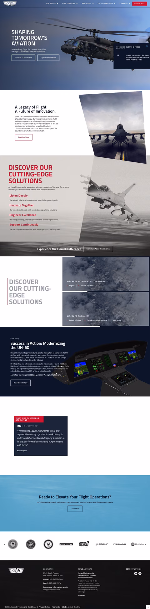 Howell-Instruments Homepage 1440px