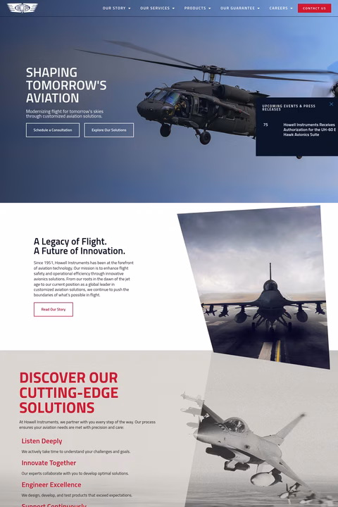 Howell-Instruments Homepage 1440px
