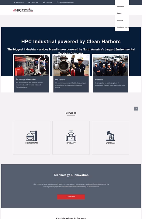 Hpc-Industrial Homepage 1440px