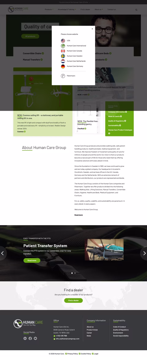 Human-Care-Usa Homepage 1440px