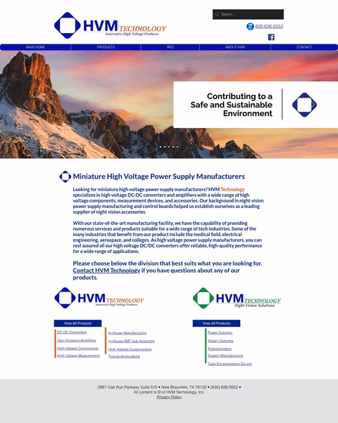 Hvm-Technology Homepage 1440px