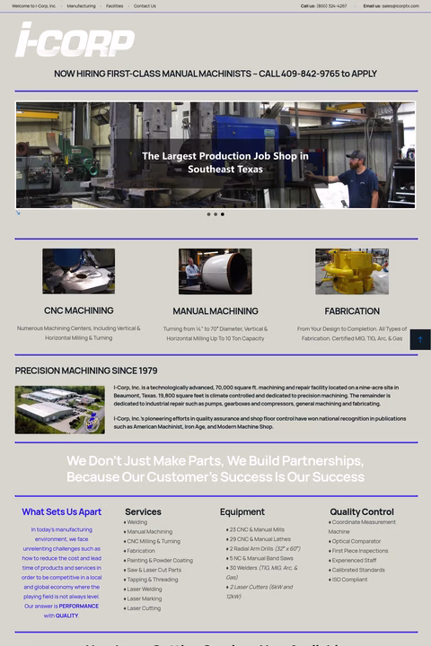I-Corp Homepage 1440px