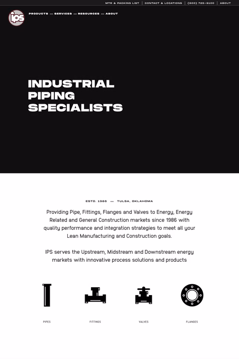 Industrial-Piping-Specialists Homepage 1440px