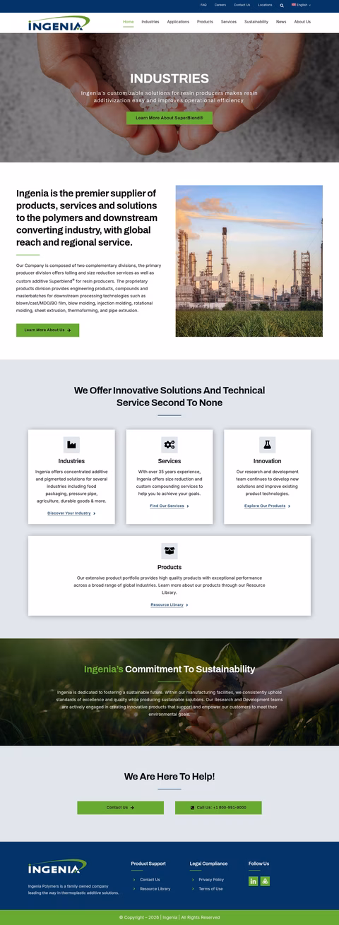 Ingenia-Polymers Homepage 1440px