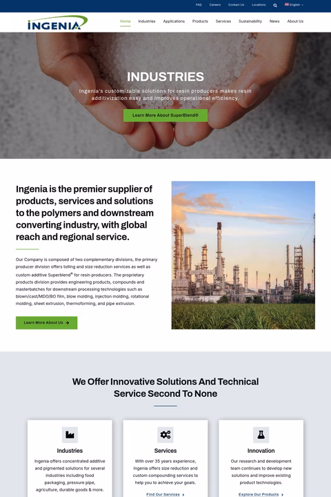 Ingenia-Polymers Homepage 1440px