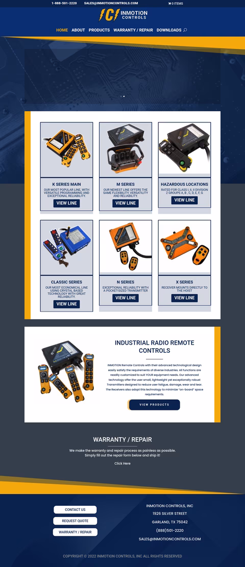 Inmotion-Controls Homepage 1440px