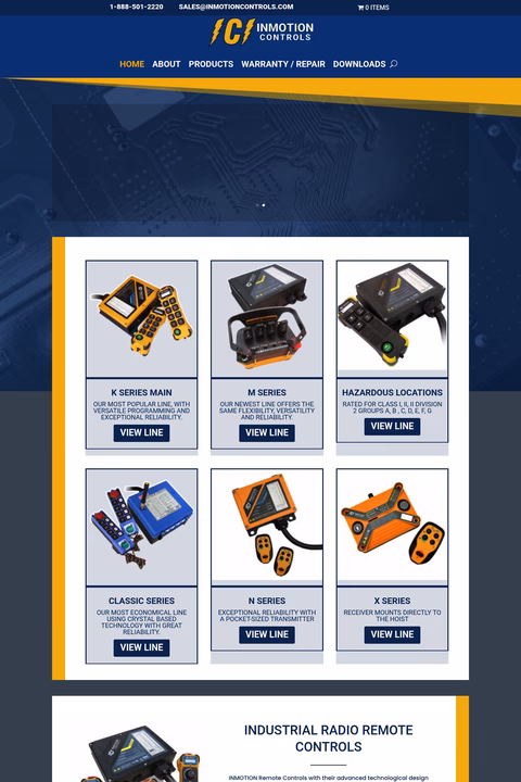 Inmotion-Controls Homepage 1440px