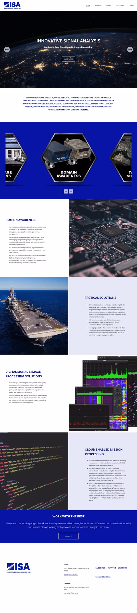 Innovative-Signal-Analysis Homepage 1440px
