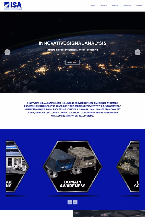 Innovative-Signal-Analysis Homepage 1440px
