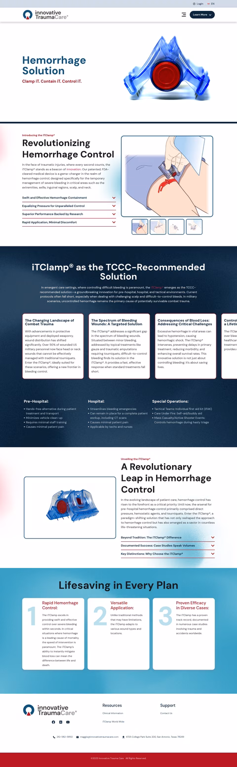 Innovative-Trauma-Care Homepage 1440px