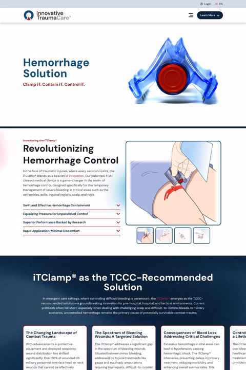 Innovative-Trauma-Care Homepage 1440px