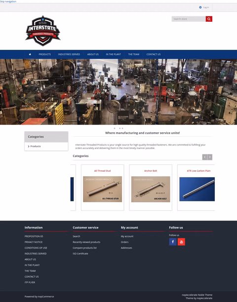 Interstate-Threaded-Products Homepage 1440px