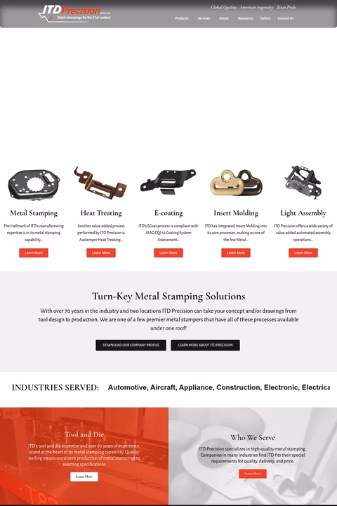 Itd-Precision Homepage 1440px