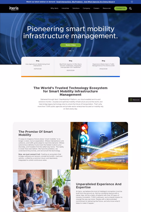 Iteris Homepage 1440px