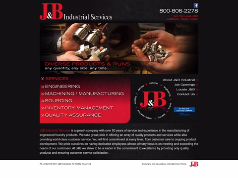 J-B-Industrial-Services Homepage 1440px
