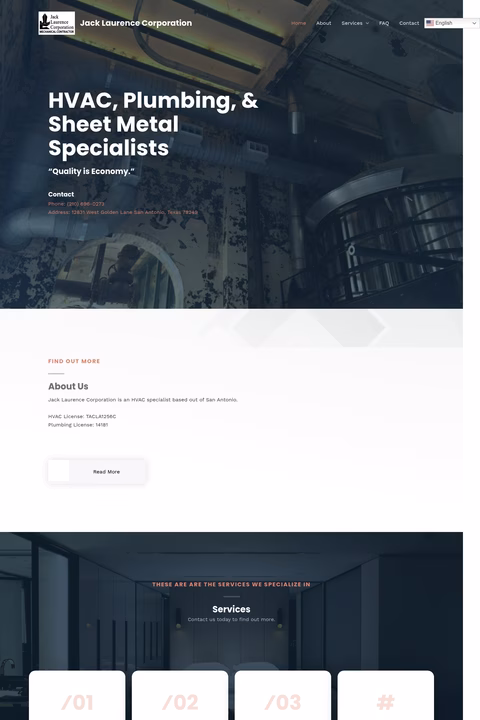 Jack-Laurence-Corporation Homepage 1440px