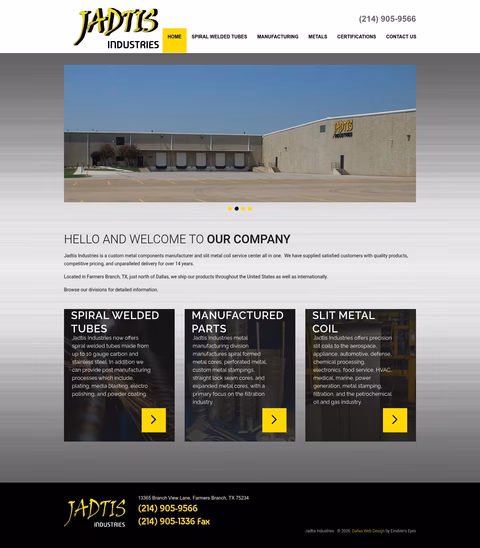 Jadtis-Industries Homepage 1440px