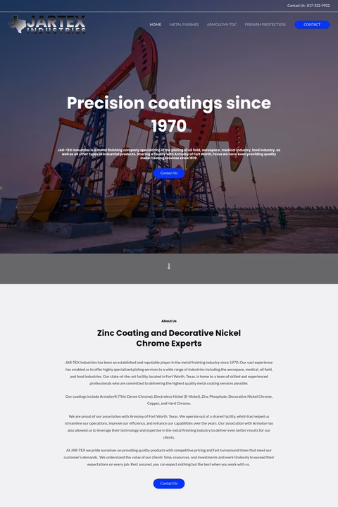 Jar-Tex-Industries Homepage 1440px