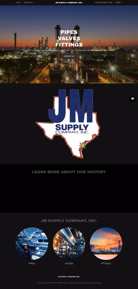 Jm-Supply-Company Homepage 1440px