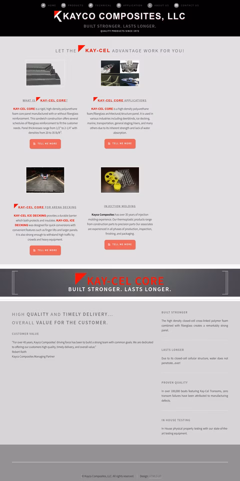 Kayco-Composites Homepage 1440px