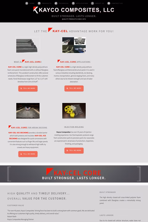 Kayco-Composites Homepage 1440px