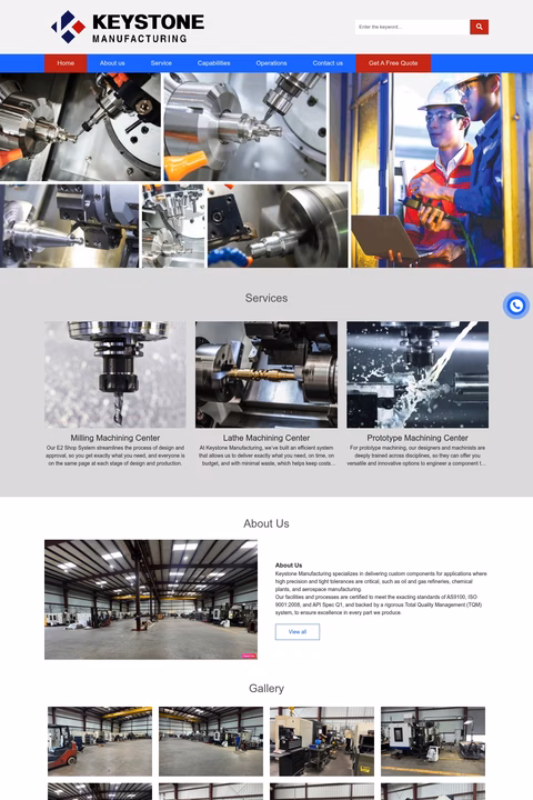 Keystone-Manufacturing Homepage 1440px